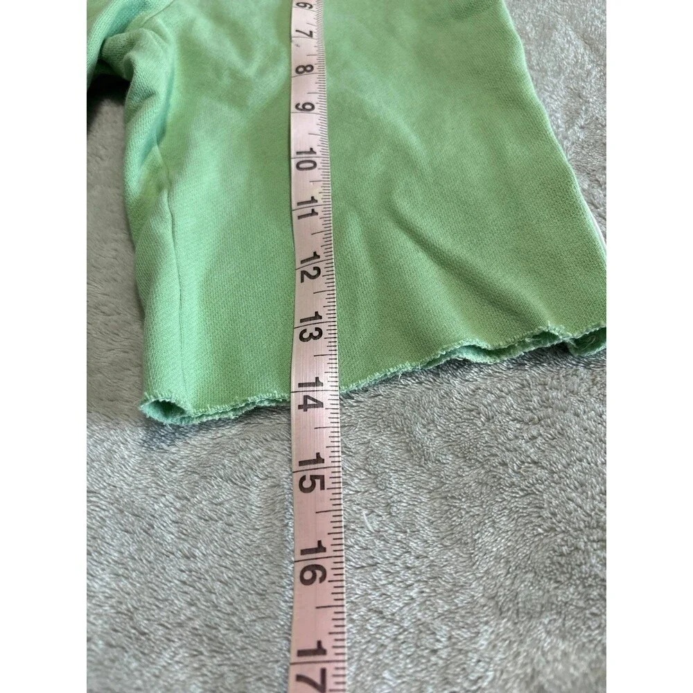 Girls green athletic shorts striped heart logo sports back to school playwear